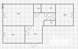 2-к квартира, вторичка, 49м2, 4/5 этаж