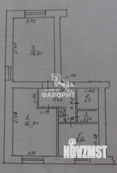 2-к квартира, вторичка, 54м2, 2/3 этаж