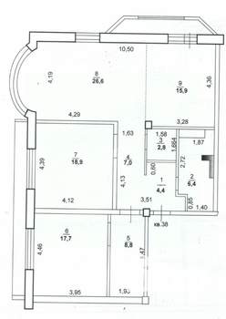 3-к квартира, вторичка, 108м2, 4/8 этаж