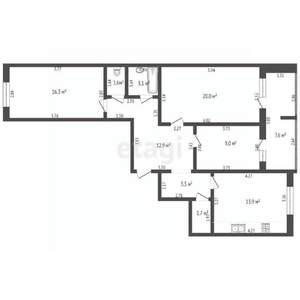 3-к квартира, вторичка, 86м2, 3/10 этаж