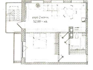 2-к квартира, вторичка, 53м2, 2/4 этаж