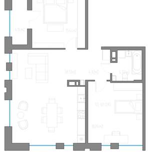 2-к квартира, вторичка, 86м2, 9/11 этаж