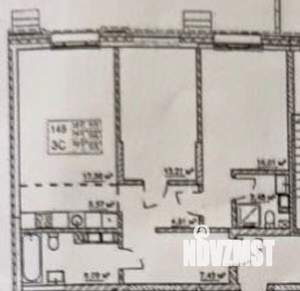 3-к квартира, вторичка, 74м2, 2/9 этаж