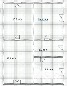 3-к квартира, вторичка, 58м2, 1/1 этаж