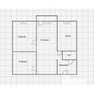 3-к квартира, вторичка, 42м2, 4/5 этаж