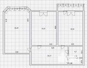 3-к квартира, вторичка, 86м2, 3/15 этаж