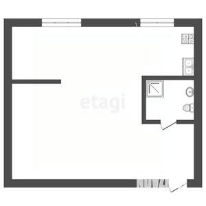 Студия квартира, вторичка, 39м2, 1/4 этаж