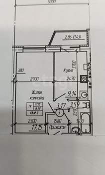 1-к квартира, вторичка, 37м2, 2/3 этаж