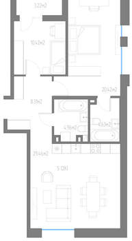 2-к квартира, вторичка, 81м2, 2/11 этаж