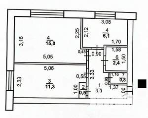 2-к квартира, вторичка, 41м2, 1/2 этаж