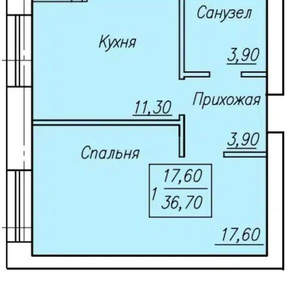 1-к квартира, вторичка, 37м2, 2/4 этаж
