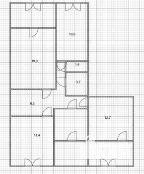 4-к квартира, вторичка, 82м2, 6/6 этаж