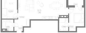 2-к квартира, вторичка, 75м2, 4/11 этаж