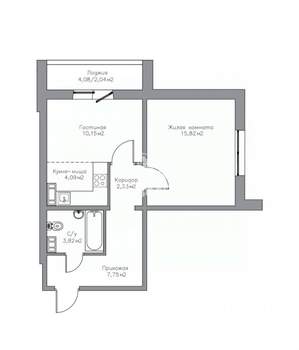 1-к квартира, вторичка, 46м2, 13/17 этаж