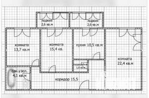3-к квартира, вторичка, 83м2, 8/13 этаж