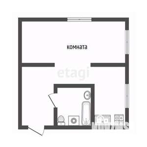 1-к квартира, вторичка, 29м2, 2/5 этаж