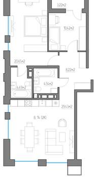 2-к квартира, вторичка, 81м2, 4/11 этаж