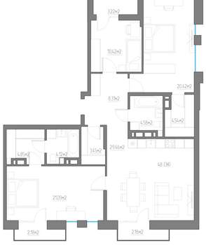 3-к квартира, вторичка, 119м2, 10/11 этаж