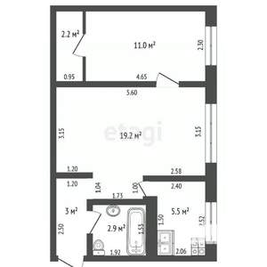 2-к квартира, вторичка, 44м2, 1/5 этаж