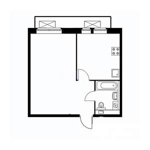 1-к квартира, вторичка, 35м2, 2/9 этаж