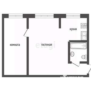 2-к квартира, вторичка, 41м2, 1/2 этаж