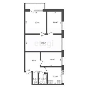 4-к квартира, вторичка, 60м2, 4/5 этаж