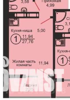 Студия квартира, сданный дом, 30м2, 10/17 этаж