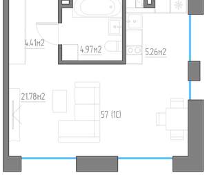 Студия квартира, вторичка, 36м2, 2/11 этаж