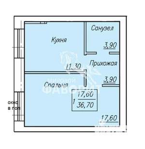 1-к квартира, вторичка, 37м2, 2/4 этаж