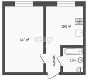 1-к квартира, вторичка, 39м2, 11/17 этаж