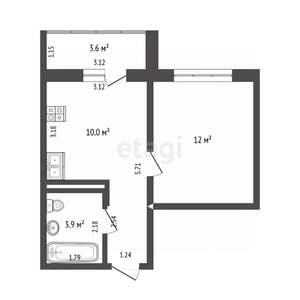 1-к квартира, вторичка, 31м2, 3/19 этаж