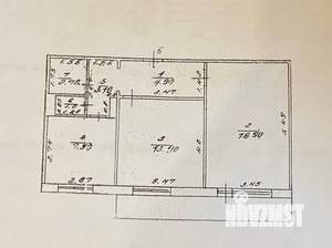 2-к квартира, вторичка, 53м2, 2/5 этаж