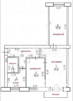 3-к квартира, вторичка, 58м2, 4/5 этаж