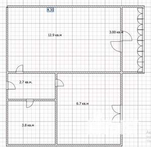 1-к квартира, вторичка, 26м2, 6/9 этаж