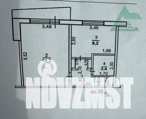 1-к квартира, вторичка, 37м2, 6/9 этаж