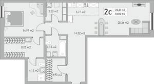 2-к квартира, вторичка, 81м2, 2/10 этаж