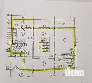 2-к квартира, вторичка, 60м2, 4/12 этаж