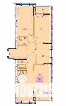 3-к квартира, строящийся дом, 103м2, 1/10 этаж