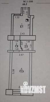 1-к квартира, вторичка, 26м2, 1/1 этаж
