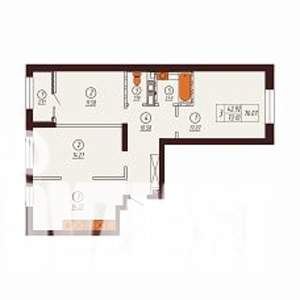 3-к квартира, строящийся дом, 76м2, 2/17 этаж