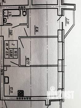 3-к квартира, вторичка, 49м2, 2/3 этаж