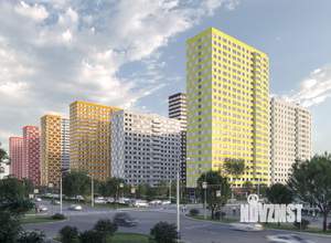 1-к квартира, строящийся дом, 44м2, 18/25 этаж