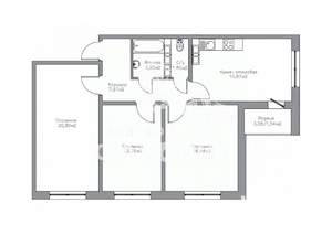 3-к квартира, вторичка, 81м2, 12/14 этаж