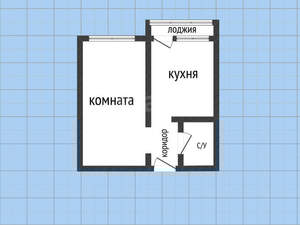1-к квартира, вторичка, 33м2, 7/17 этаж