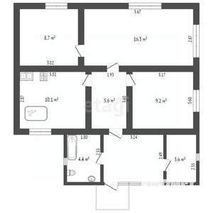 3-к квартира, вторичка, 58м2, 1/1 этаж