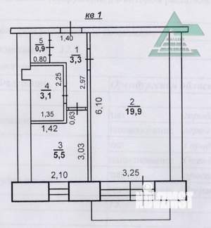 1-к квартира, вторичка, 33м2, 2/9 этаж