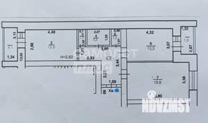 2-к квартира, вторичка, 58м2, 3/12 этаж