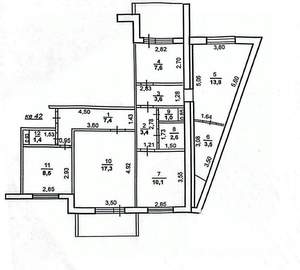 4-к квартира, вторичка, 80м2, 3/9 этаж