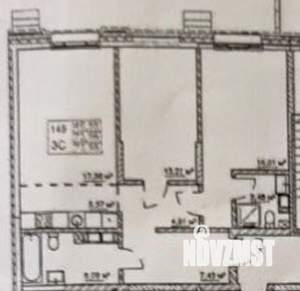 3-к квартира, вторичка, 74м2, 2/9 этаж