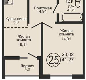2-к квартира, вторичка, 41м2, 9/18 этаж